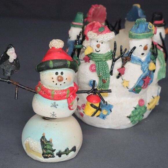 Snowmen Votive Holder By Avon And Wabble Snowman Figure - Picture 1 of 11